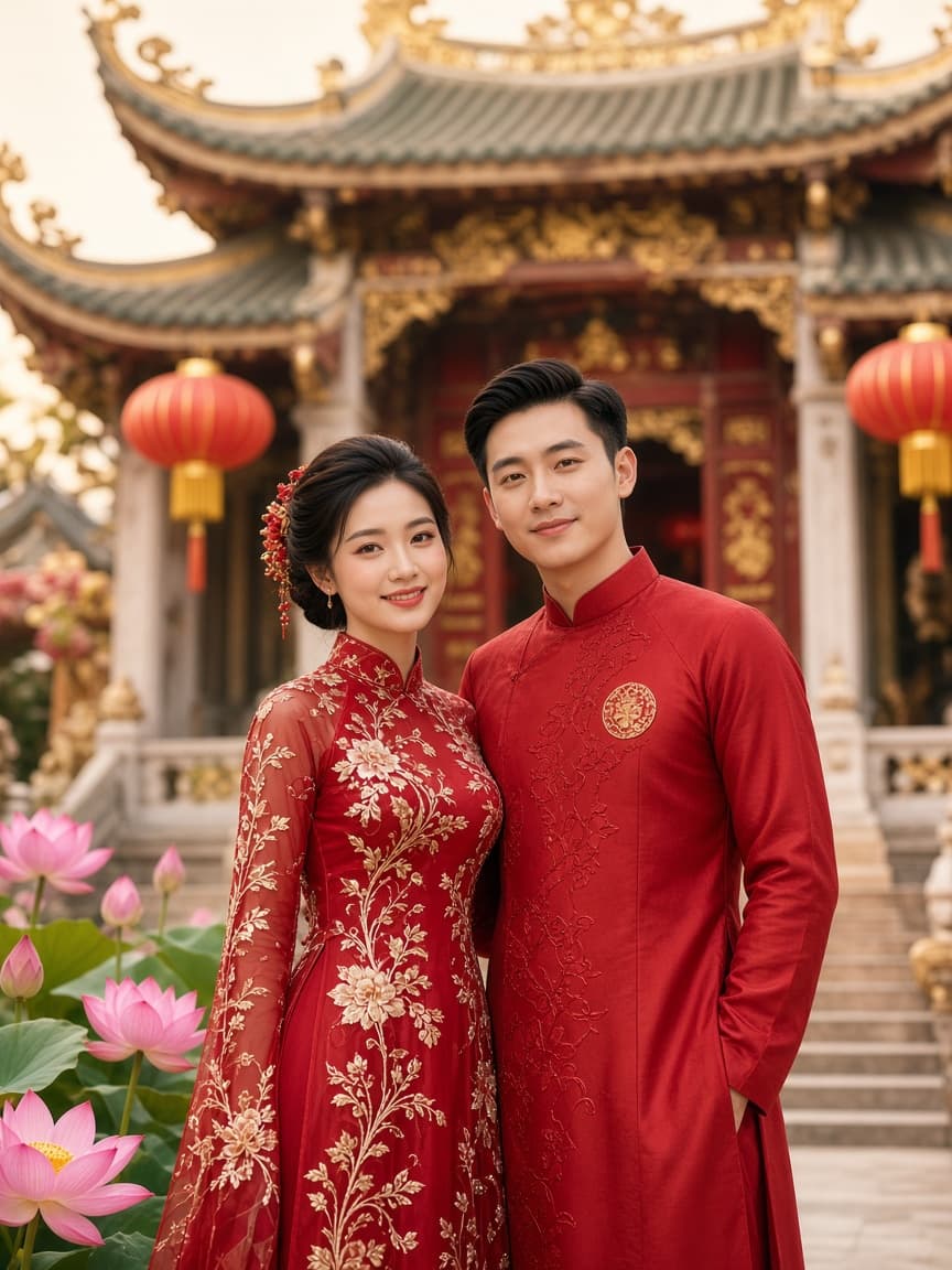 Xem trước mẫu website cưới Viet Crimson Lotus